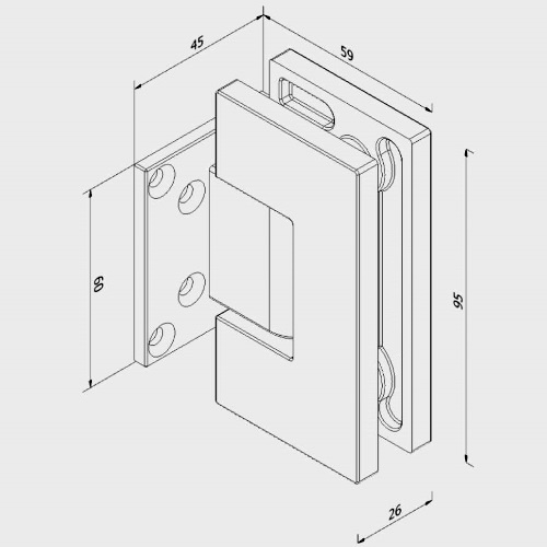 Heavy Duty Glass Door Hinge